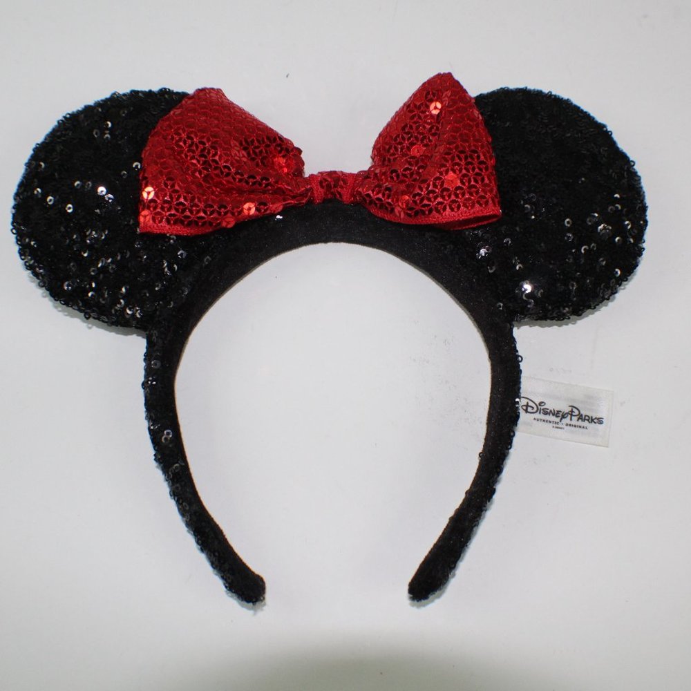 Disney Parks Red Bow WDW Minnie Mouse Ears Headband